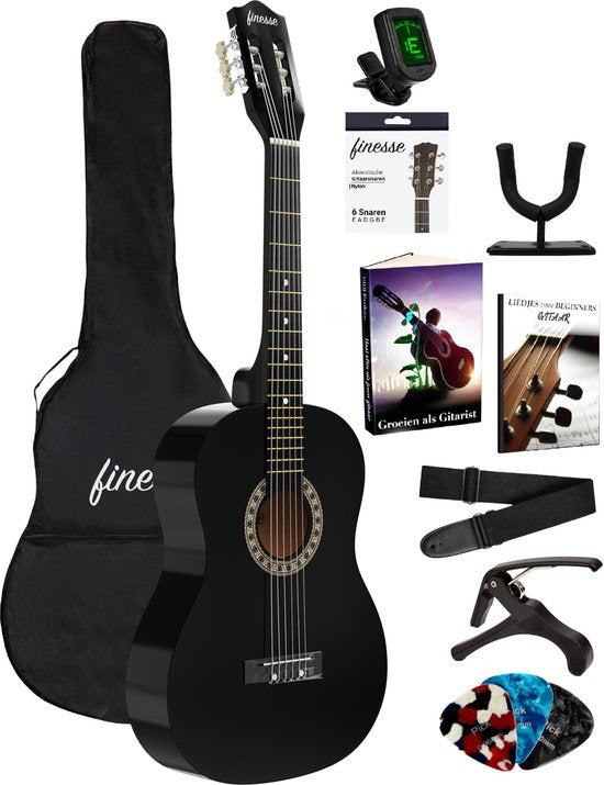 Finesse Akoestische Gitaar - Starterset - Nylon Snaren - Klassieke Gitaar - Gitaar Kind & Volwassenen