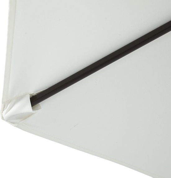 AXI Noor Stokparasol Ø 300cm Eikenlook/beige – Gepoedercoat frame - Kantelbaar