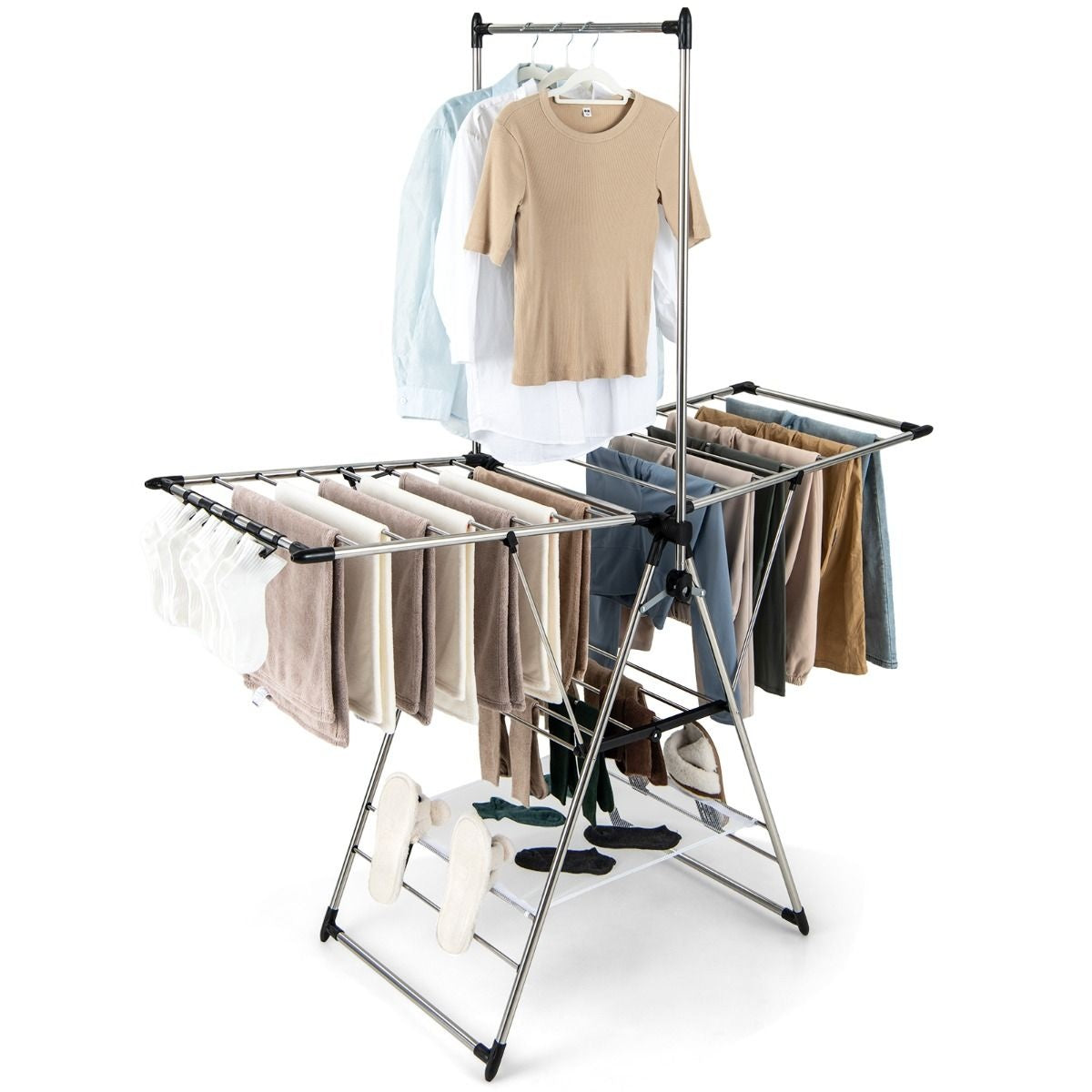 Coast Droogrek met Hangrek - 158 x 61 x 192 cm - Zilver