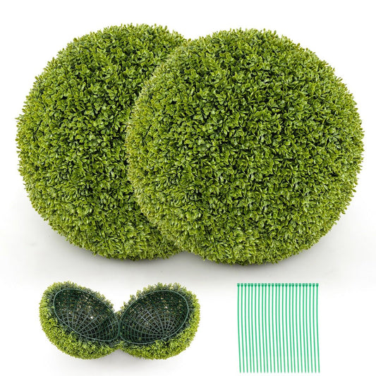 Coast 2 Stuks Realistische Kunstbuxusballen Ø 40 & 50 cm - UV- en Waterbestendig Groen – Decoratieve Bolplanten voor Binnen en Buiten