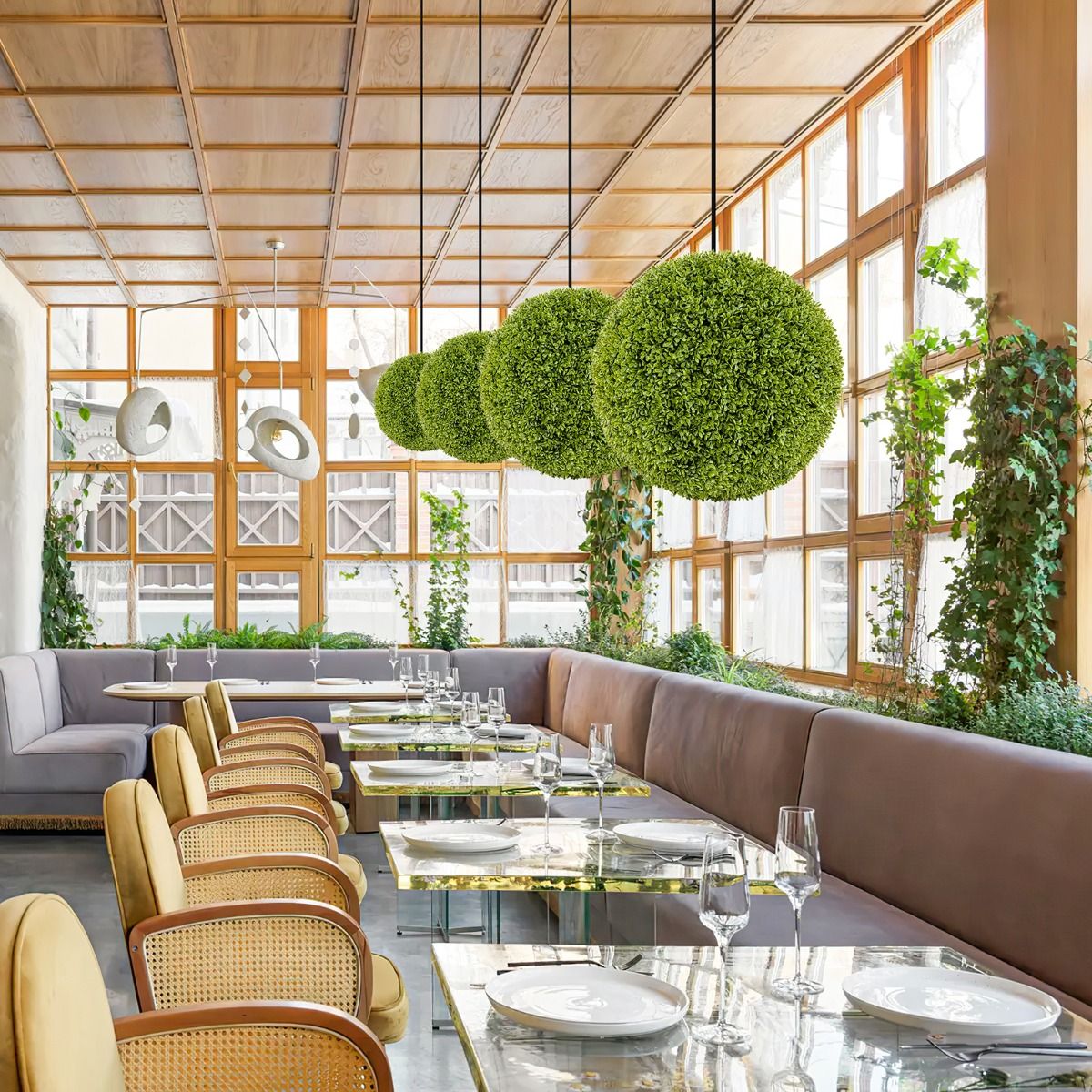 Coast 2 Stuks Realistische Kunstbuxusballen Ø 40 & 50 cm - UV- en Waterbestendig Groen – Decoratieve Bolplanten voor Binnen en Buiten