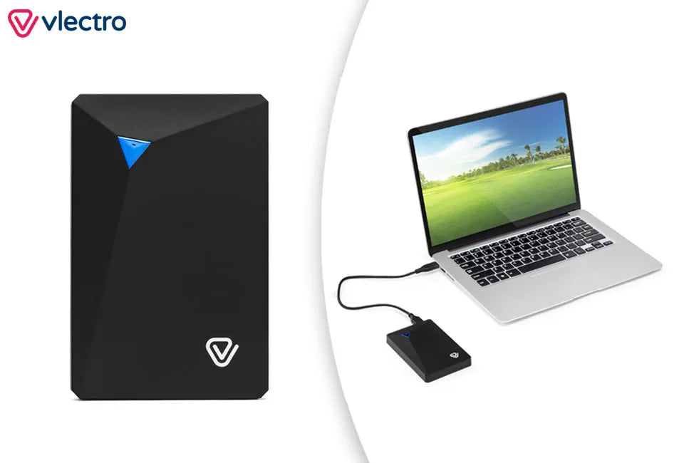 Vlectro Externe Harde Schijf - 1000GB - USB 3.0 - Aluminium - Schokbestendig