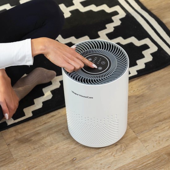 Vitapur Luchtreiniger - Air purifier - Luchtreiniger met HEPA filter - Ionisator met 360 graden flow - extreem stil met timer - wit