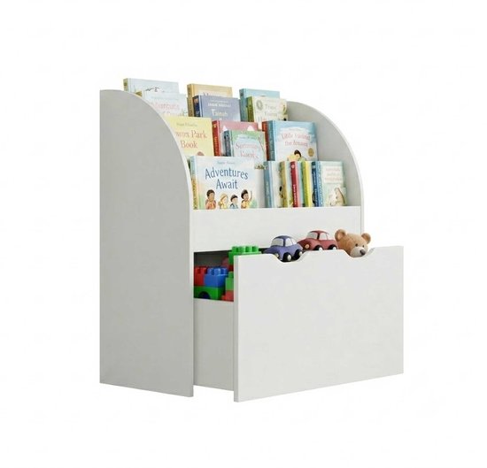 VDD - Hangkastje - Ladekast - Vakkenkast - Kast - Boekenkast - Wit - Met lades