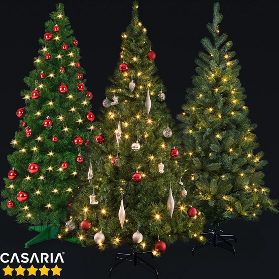 Casaria Kerstboom 180 cm – Incl. LED Kerstverlichting PE Groen
