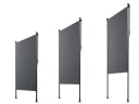 Juskys Verticaal Zonnescherm Barbados – Voorzien Van Klembevestiging Zonder Boren En In Hoogte Verstelbare Elementen En Pu-gecoate Stof – Voor Balkon En Terras – Grijs Aluminium En Staal – 100 x 310 cm