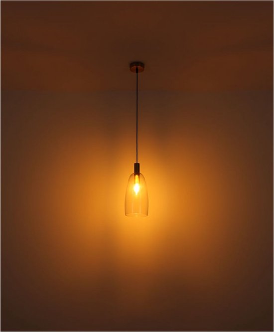 Globo - hanglamp - Garri - messing - glas - Ø 43cm - E14 - 15789-3HM