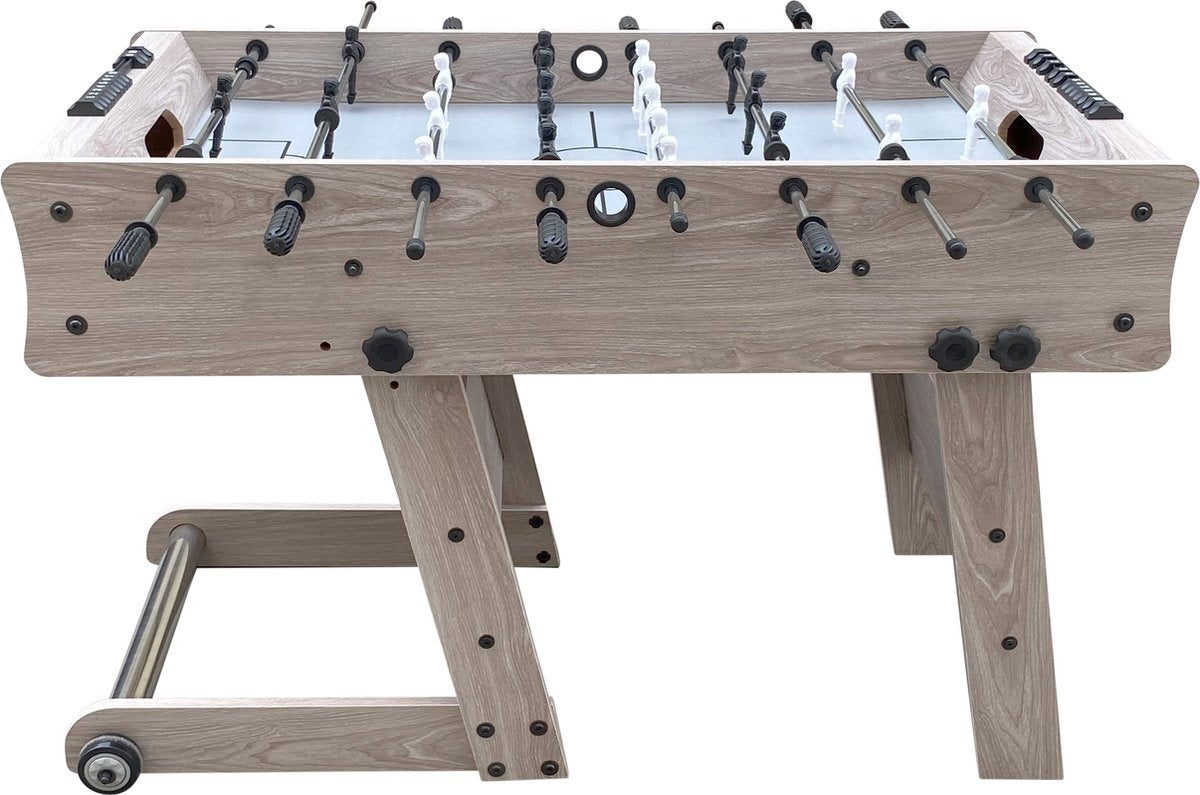 Cougar Scorpion Kick opklapbare Voetbaltafel Eiken -  122 x 61 x 80 cm - Incl. ballen