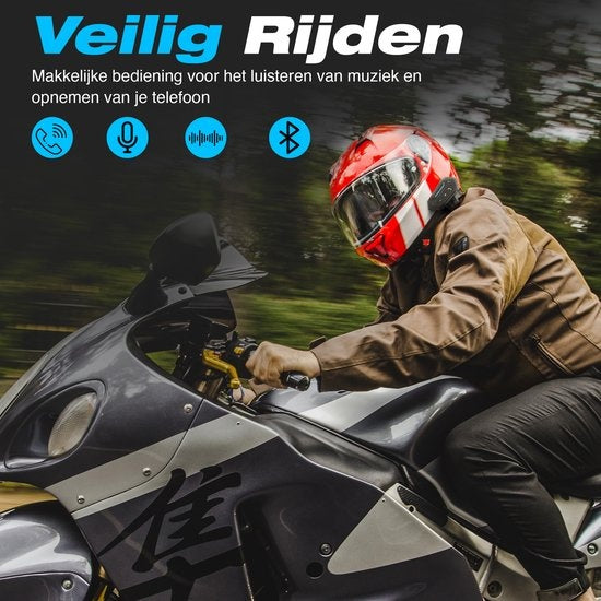 Garpex® Motorhelm headset - Bluetooth - Intercom Motor Helm - Headset - Speaker - Handsfree bellen - Eenvoudig in gebruik