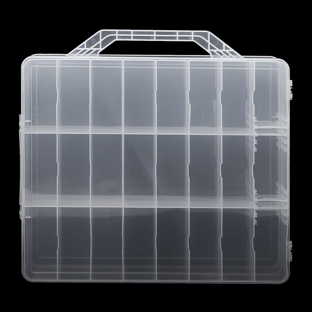 Jojobasic 48 Lattice Holder Display Container Organizer Storage Box - 48 vakjes - Transparant - 34,5x30x8 cm