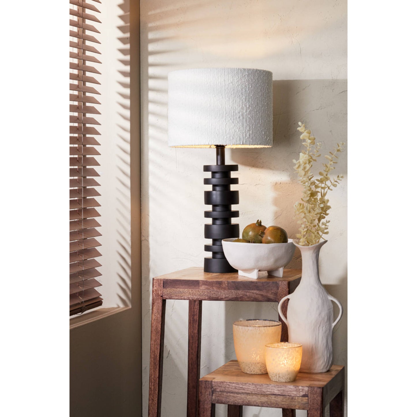 Desley Lampvoet - Ø10,5x36cm - Mat Zwart