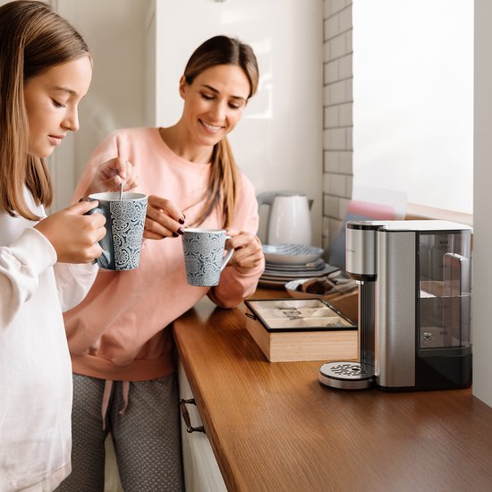 KitchenBrothers Heetwaterdispenser - 2.5L - Instant Waterkoker - BPA en PFAS Vrij - 3 standen van 150 t/m 300 ml - Heetwatertap - 40-100°C - RVS