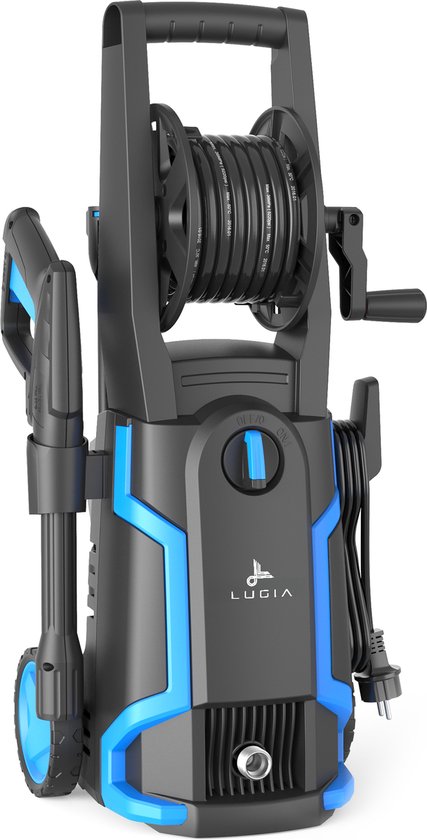 Lugia Hogedrukreiniger - 135 bar - 1600W - 430 L/H - Bundel Pakket met Terrasreiniger - Roterende Borstel en Turbo spuitmond