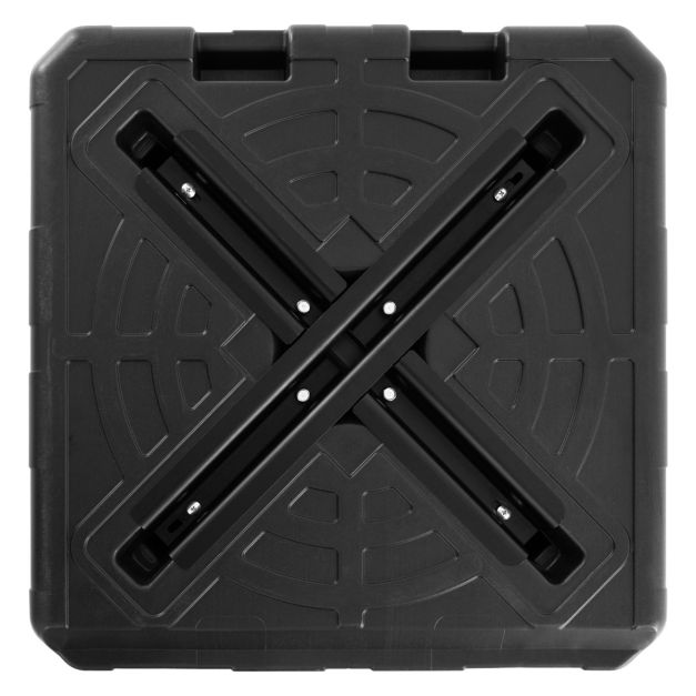 Coast Robuuste Zwarte Parasolvoet 67x67x13 cm – Vulbaar met Water en Zand tot 80 kg, Draagbare Vierkante Parasolstandaard voor Offset Parasol 300 cm