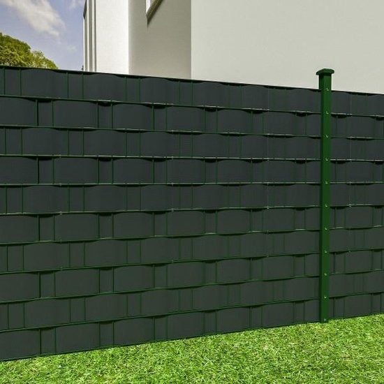 tectake® - Privacyfolie voor hek/tuinscherm - 70 meter - 19 cm hoog - antraciet - 401874