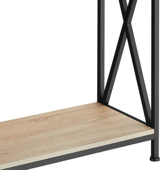 tectake - Consoletafel Tacoma 100x35x80,5cm - lichtbruin - 404671