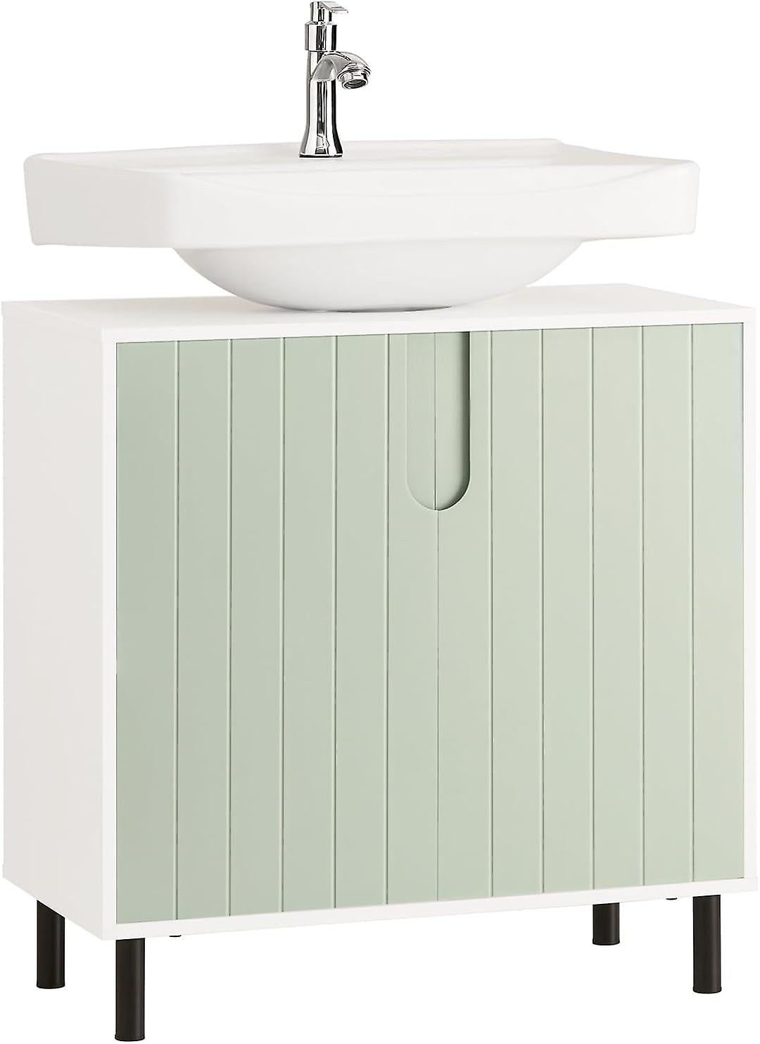 SoBuy - Onderkast – Fris en Modern - 60 x 30 x 60 cm - Wit en Lichtgroen