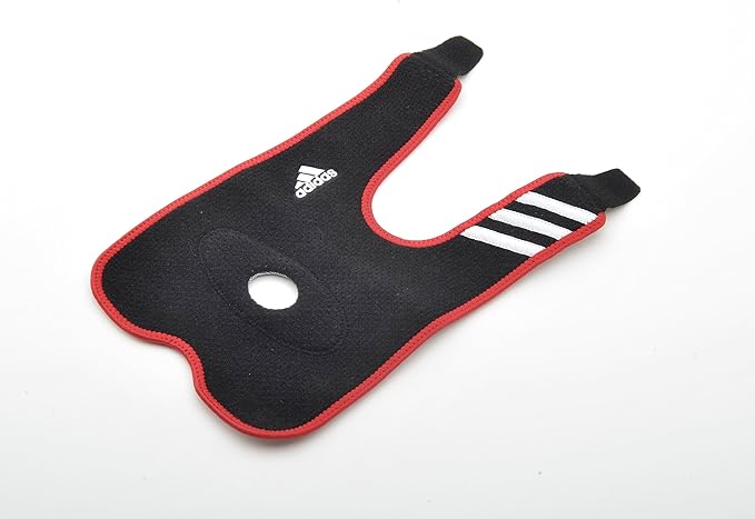 Adidas Adsu-12222 Adjustable Knee Support, Xl, Black/Red