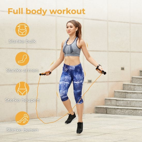 Nuvance - Professioneel Sport Springtouw met Digitale Teller - Lengte max 3M - Verstelbaar