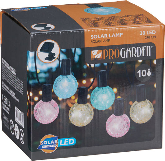 Pro Garden Solar Lichtslinger - 10 Lampen - 2,7 m - Multicolor