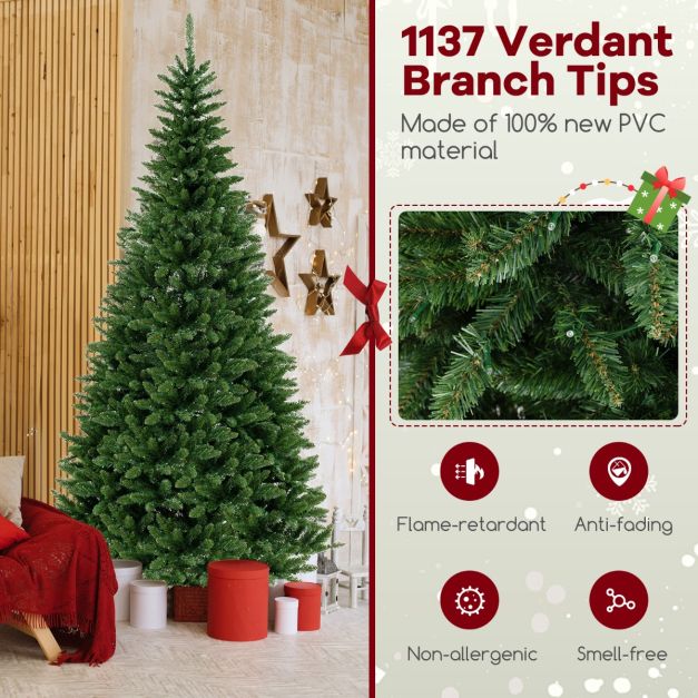Coast Kerstboom - LED - 270° Hoekontwerp - 1137 Takuiteinden - PVC & Metaal - 240x112cm - Groen