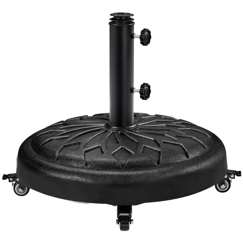 Yaheetech Parasolvoet Ø 50,6 cm - Zwart - Verrijdbare Parasolstandaard voor Parasolstokken 34/38/48 mm