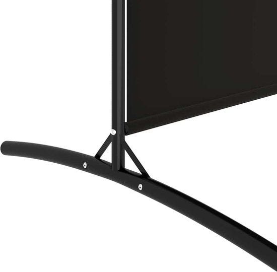 vidaXL - Kamerscherm - met - 4 - panelen - 698x180 - cm - stof - zwart