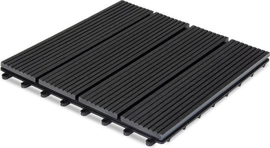 WPC Vlondertegels - Klassiek Insteeksysteem 30x30cm - Antraciet