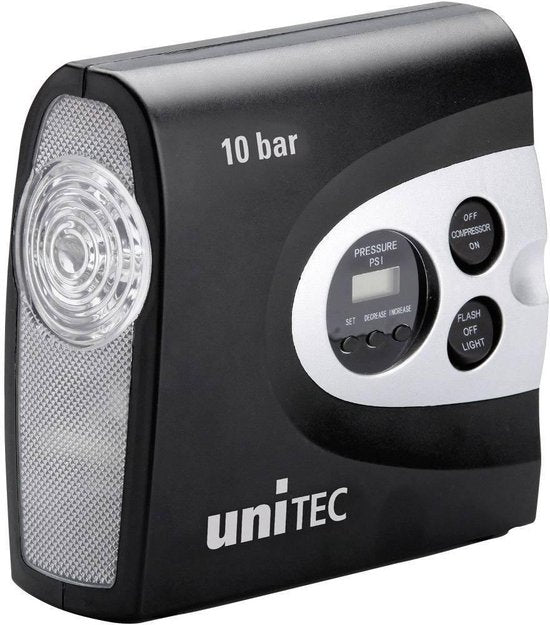 cartrend Cartrend Compressor 10 bar Met werklamp, Snoeropbergruimte / opname, Digitaal display, Automatische afschakeli