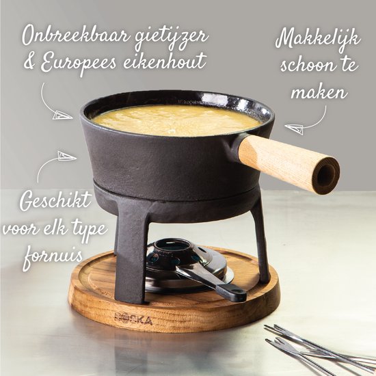 Boska Fondueset Pro - Kaas fondue - voor Iedere Kookplaat - 1,2 L