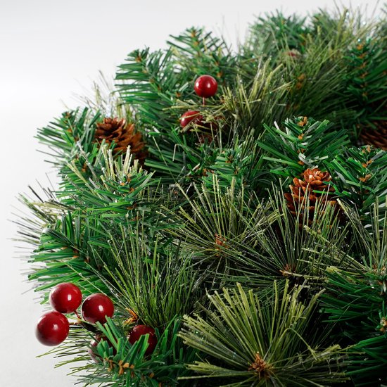 Black Box Trees Warth Kerstkrans met Decoratie - Ø60 cm - Groen