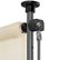 Tectake Zonnescherm Taija 128 x 7 x 216–310 cm – Handslinger – UV50+ – Beige