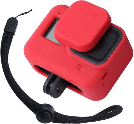 Garpex® Siliconen Case voor GoPro HERO 8 - Rubberen Beschermhoes - Inclusief lensbescherming - Zwart