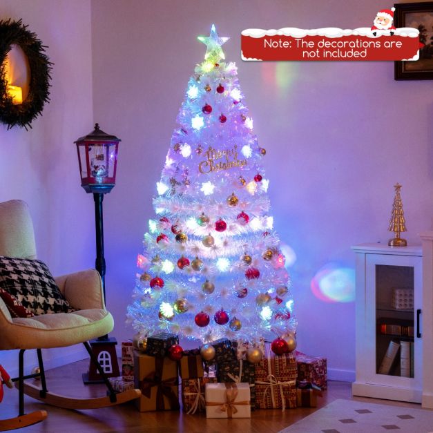 Coast Kunstkerstboom 180cm Besneeuwde Boom met LED Glasvezelverlichting 8 Modi CM25341DE