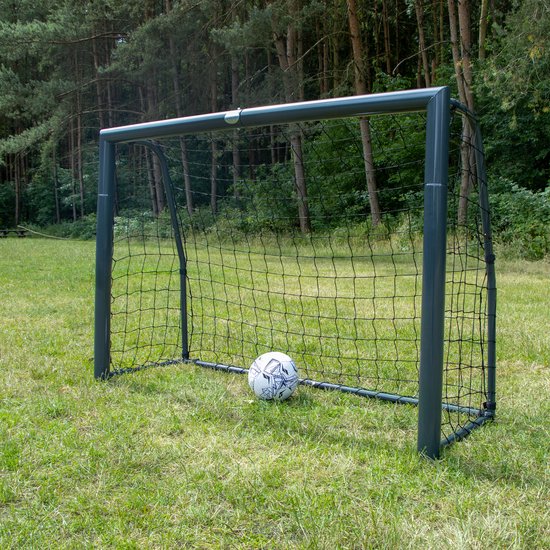AXI Voetbaldoel Cristiano 180x120cm Antraciet - Incl. grondankers - gepoedercoat stalen frame