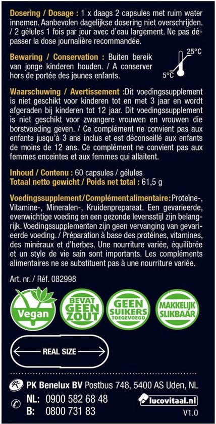 Lucovitaal Complex met Keratine 60 capsules