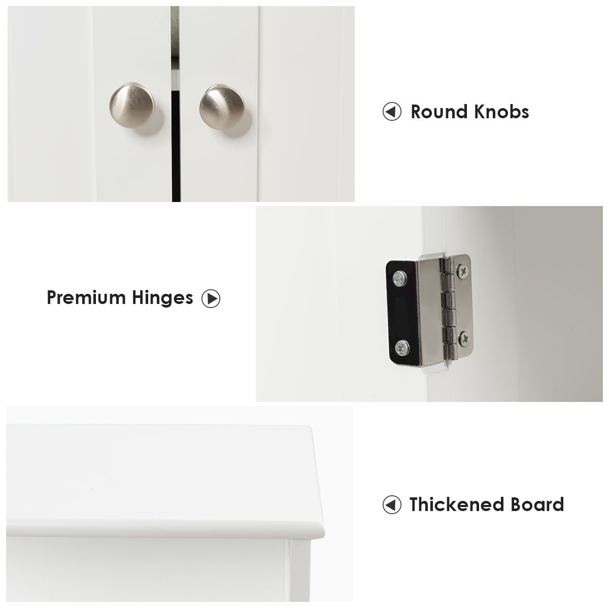 Coast Badkamerkast - met open plank - 2 deuren en 2 verstelbare lades - wit