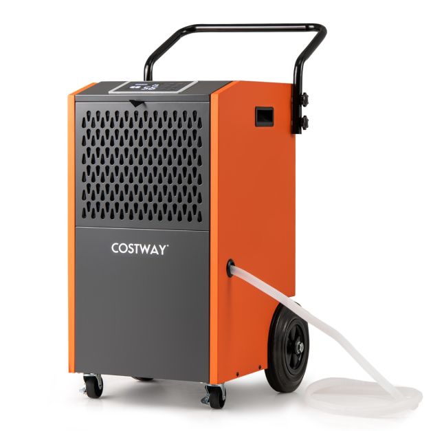 Coast Luchtontvochtiger - Industrieel - 73L/dag - Timer - Slang - Mobiel - Oranje