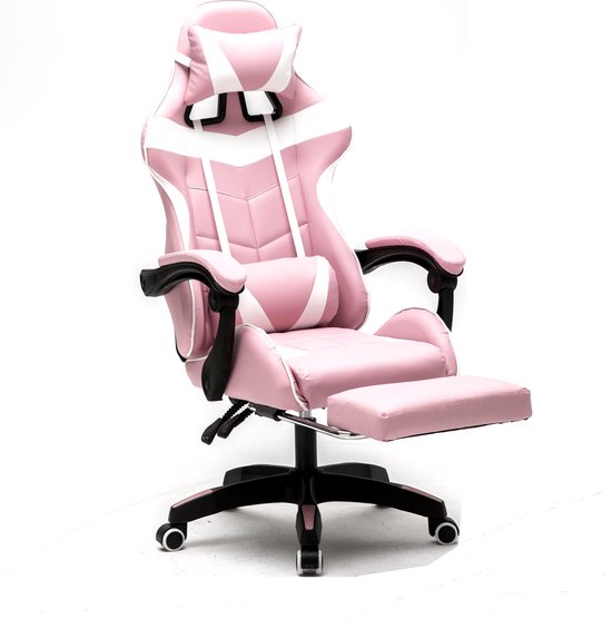 VDD Gaming Gamestoel met voetsteun - Roze