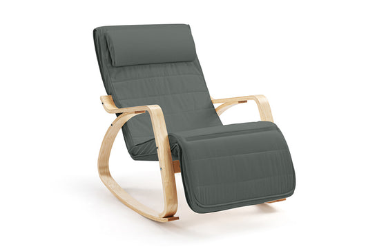 Home & Comfort Schommelstoel - donkergrijs - 65 X 60 X 90 cm