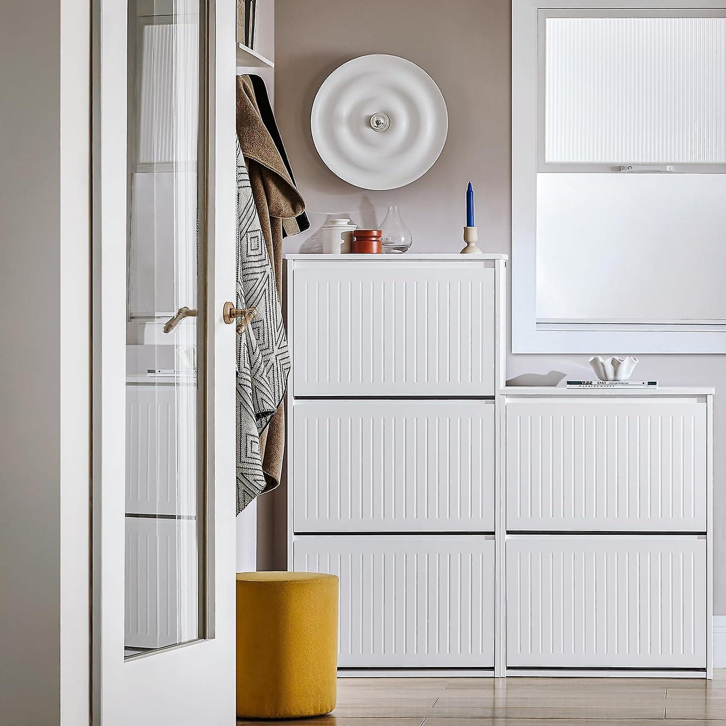 SoBuy Schoenenkast - FSR165-H-W - MDF - Max. 26kg. - 61x26x120cm - Wit