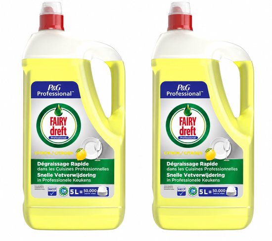 Dreft Washing Up Liquid Citroen - 2 x 5 liter - Voordeelverpakking