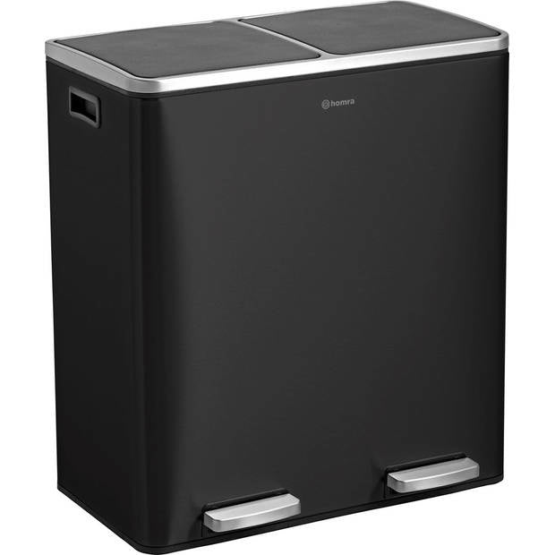 Homra Quickx Prullenbak 60L – Duo Afvalscheiding – Pedaalemmer – Soft Close
