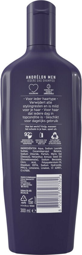 Andrélon Men Iedere Dag Shampoo - 6 x 300 ml - Voordeelverpakking