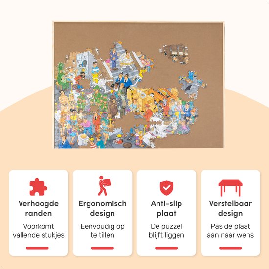 Diydash Puzzelplaat verstelbaar - Voor 1000 stukjes - Puzzel - Tafel - Map - Mat - Bord - Plank - Matten - Lades - Sorteerbakjes - Koffer
