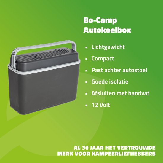 Bo-Camp - Autokoelbox - Arctic - Grijs - Polyethyleen - 12 Volt - 12 Liter