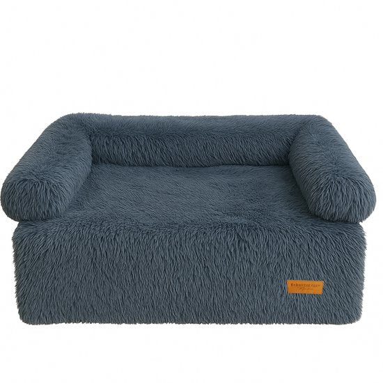 By Cee Cee Origineel Hondendeken Bank – Hondenkleed Bank - Hondenmand - Premium - Volledig Afritsbaar - Donkergrijs- 102x90 - Maat L