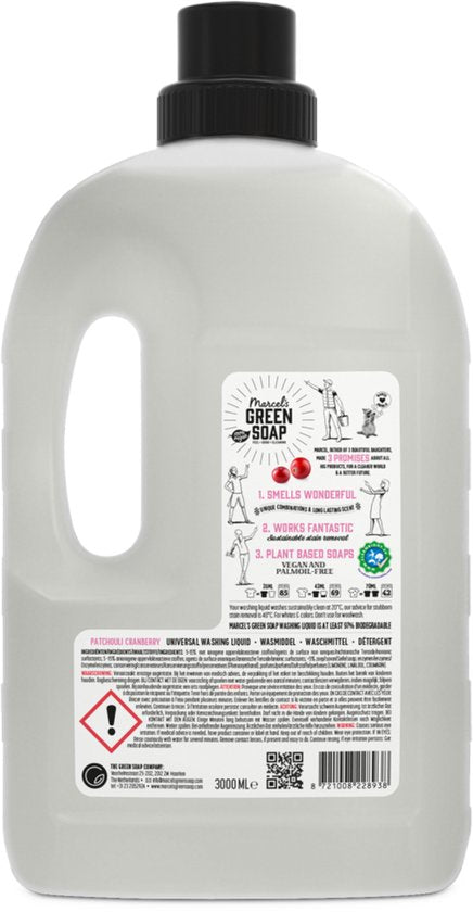 Marcel's Green Soap Wasmiddel Universeel Patchouli & Cranberry - 3 liter - 69 wasbeurten