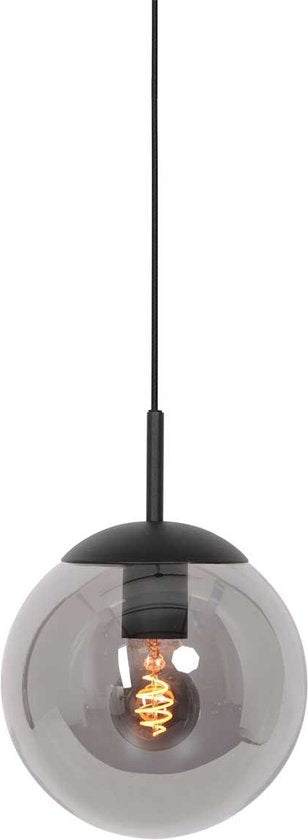 Steinhauer - hanglamp - Bollique - zwart - glas metaal - Ø 30cm - E27 - 3498ZW