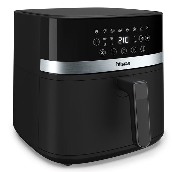 Tristar Airfryer FR-9418 - 8L - Grote Capaciteit XXL - PFAS Vrij - 7 programma's - Warmhoudfunctie - 2000 Watt